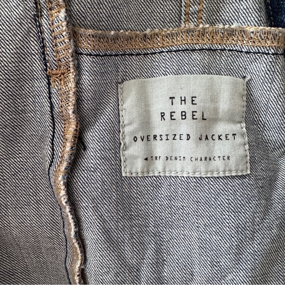 Zara Distressed Oversized Denim Jacket - Picture 5 of 7